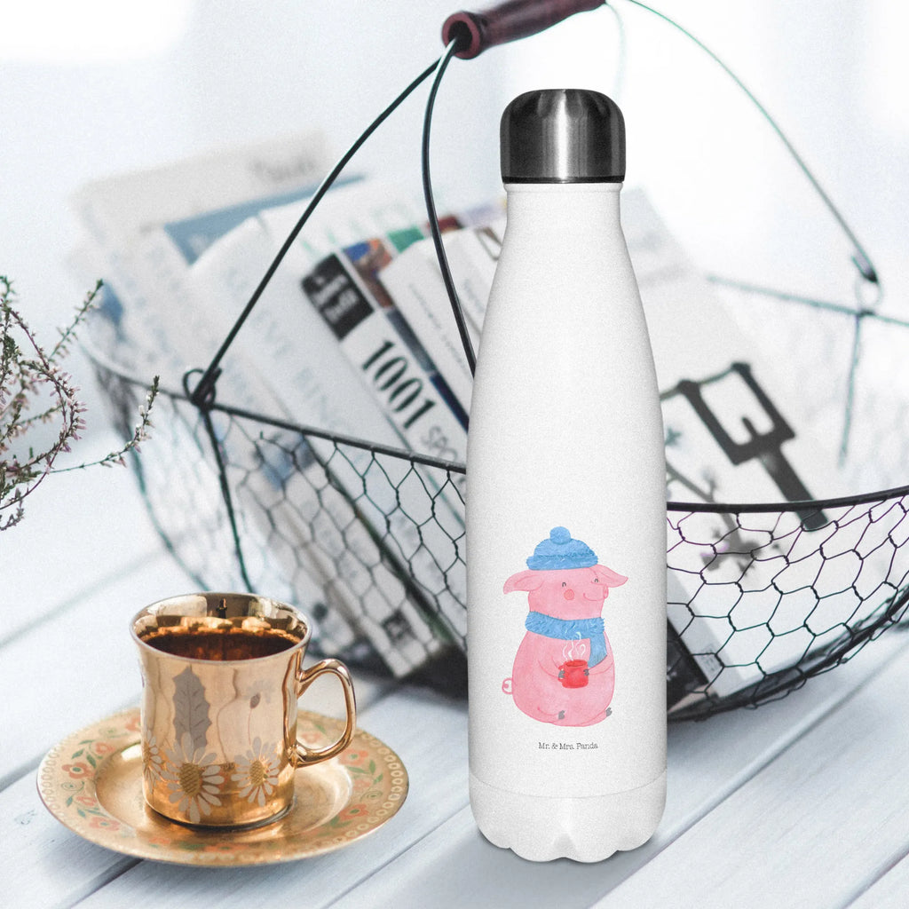 Insulated bottle piggy Mulled wine Thermos bottle, Thermos, stainless steel, Thermos bottle 500ml, Thermos bottles, Winter, Christmas, Christmas time, snow, Christmas market, mulled wine, saying, drunk