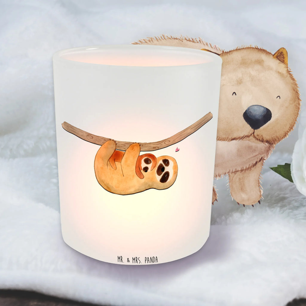 Lantern sloth child Wind light, glass tealight, tealight holder, Sloth, sloth, trend animal, love, mother, baby, child, mom, birth