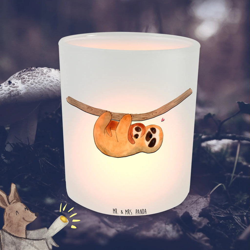 Lantern sloth child Wind light, glass tealight, tealight holder, Sloth, sloth, trend animal, love, mother, baby, child, mom, birth