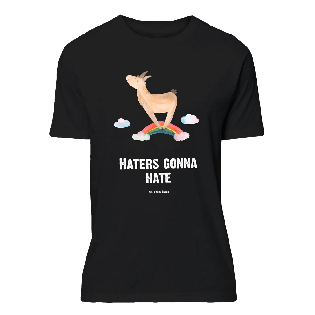 T-Shirt Standard Lama Regenbogen T-Shirt, T-Shirt mit Spruch, Jubiläum, Lustiges T-Shirt, Herrn, Shirt, Damen, Nachthemd, Geburstag, Schlafshirt, Junggesellenabschied, Tshirt, Lama, Alpaka, Abi, Außenseiter, Selbstständig, Freiheit, Lamas, Regenbogen, Haters Gonna Hate, Wolkenland, Schule, Hobby, Haters