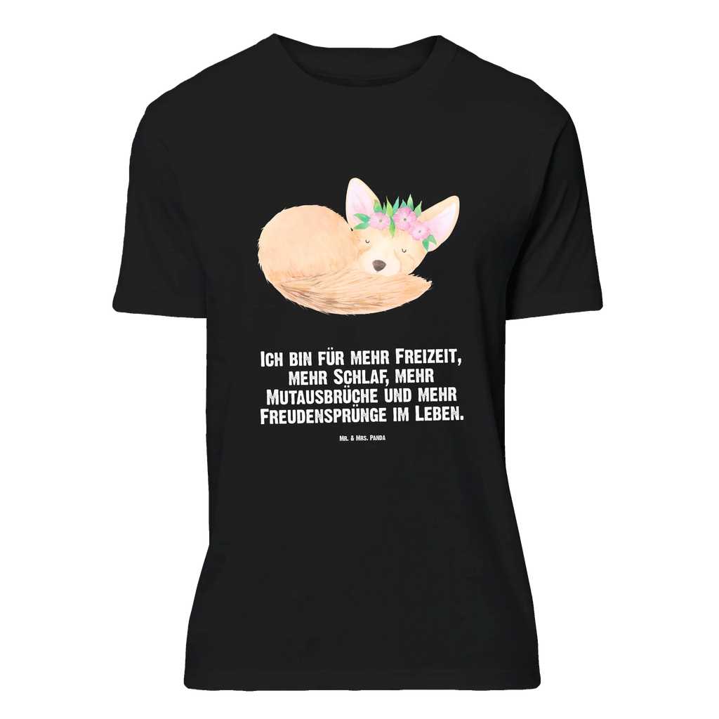 T-Shirt Standard Wüstenfuchs Blumenkranz Jubiläum, Herrn, T-Shirt, Damen, Nachthemd, Tshirt, Lustiges T-Shirt, T-Shirt mit Spruch, Shirt, Schlafshirt, Junggesellenabschied, Geburstag, Wildtiere, Afrika, Blumen, Glücklich, Wüstenfuchs, Blumenkranz, Wüste