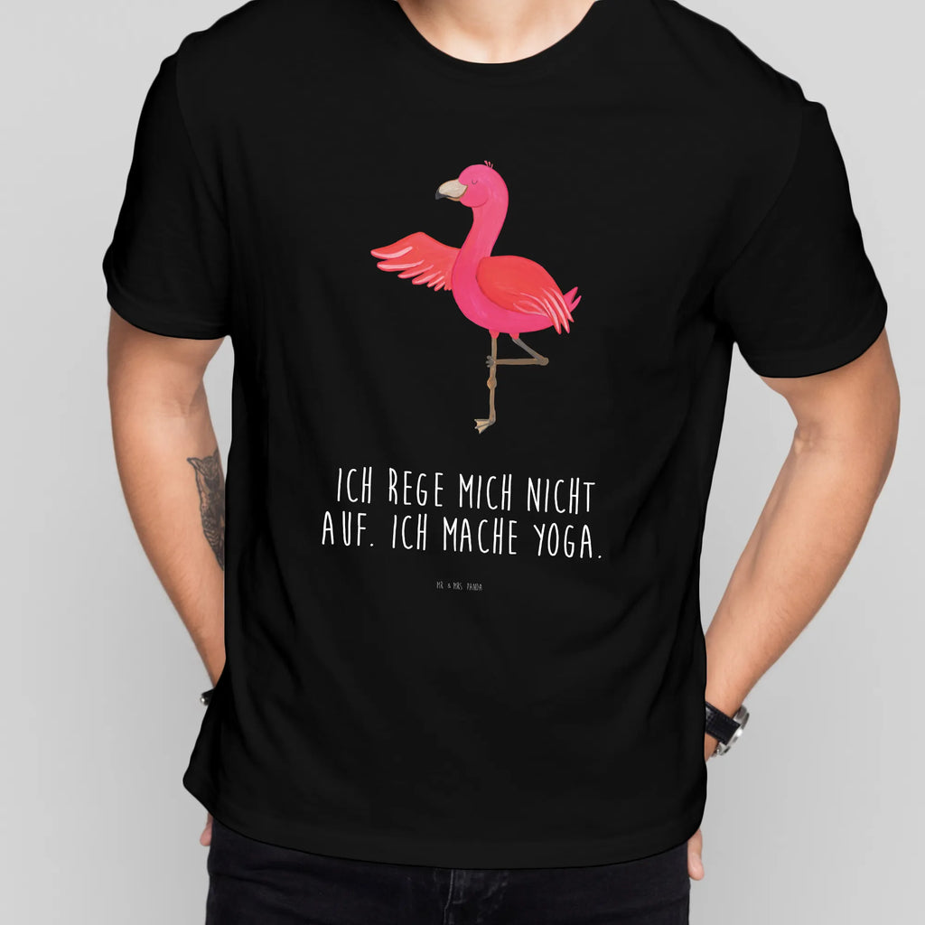 T-Shirt Standard Flamingo Yoga Damen, Männer, Jubiläum, Lustiges T-Shirt, Herrn, Tshirt, T-Shirt, Party, Geburstag, Shirt, Frauen, Sprüche, T-Shirt mit Spruch, Schlafshirt, Nachthemd, Junggesellenabschied, Flamingo, Yoga-Übung, Achtsamkeit, Entspannung, Vogel, Tiefenentspannung, Yoga, Ärger, Aufregen, Namaste