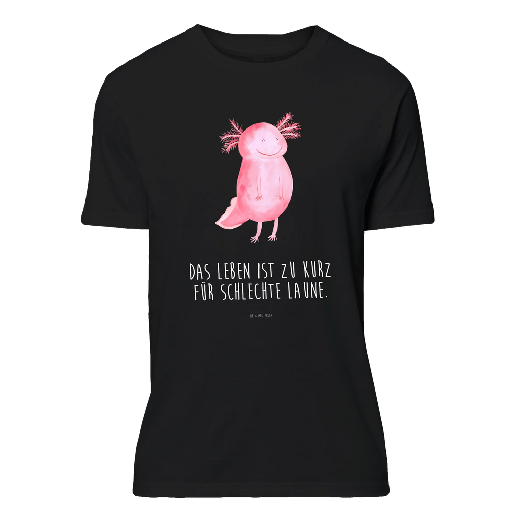T-Shirt Standard Axolotl glücklich Nachthemd, Lustiges T-Shirt, Geburstag, Junggesellenabschied, Schlafshirt, T-Shirt, Jubiläum, Damen, Shirt, Tshirt, T-Shirt mit Spruch, Herrn, Axolotl, Molch, Motivation, Axolot, Lurche, Lurch, Gute Laune, Schwanzlurch