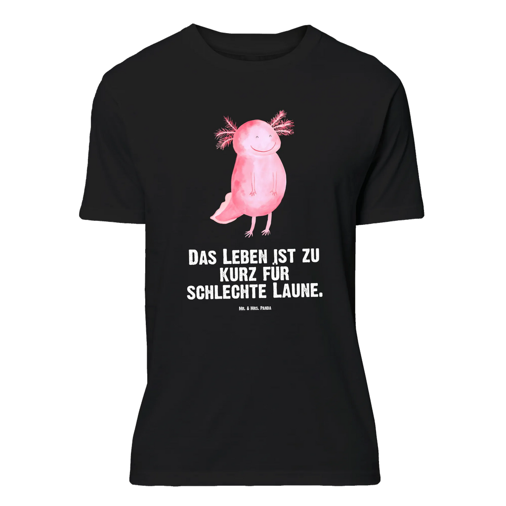 T-Shirt Standard Axolotl glücklich Nachthemd, Lustiges T-Shirt, Geburstag, Junggesellenabschied, Schlafshirt, T-Shirt, Jubiläum, Damen, Shirt, Tshirt, T-Shirt mit Spruch, Herrn, Axolotl, Molch, Motivation, Axolot, Lurche, Lurch, Gute Laune, Schwanzlurch
