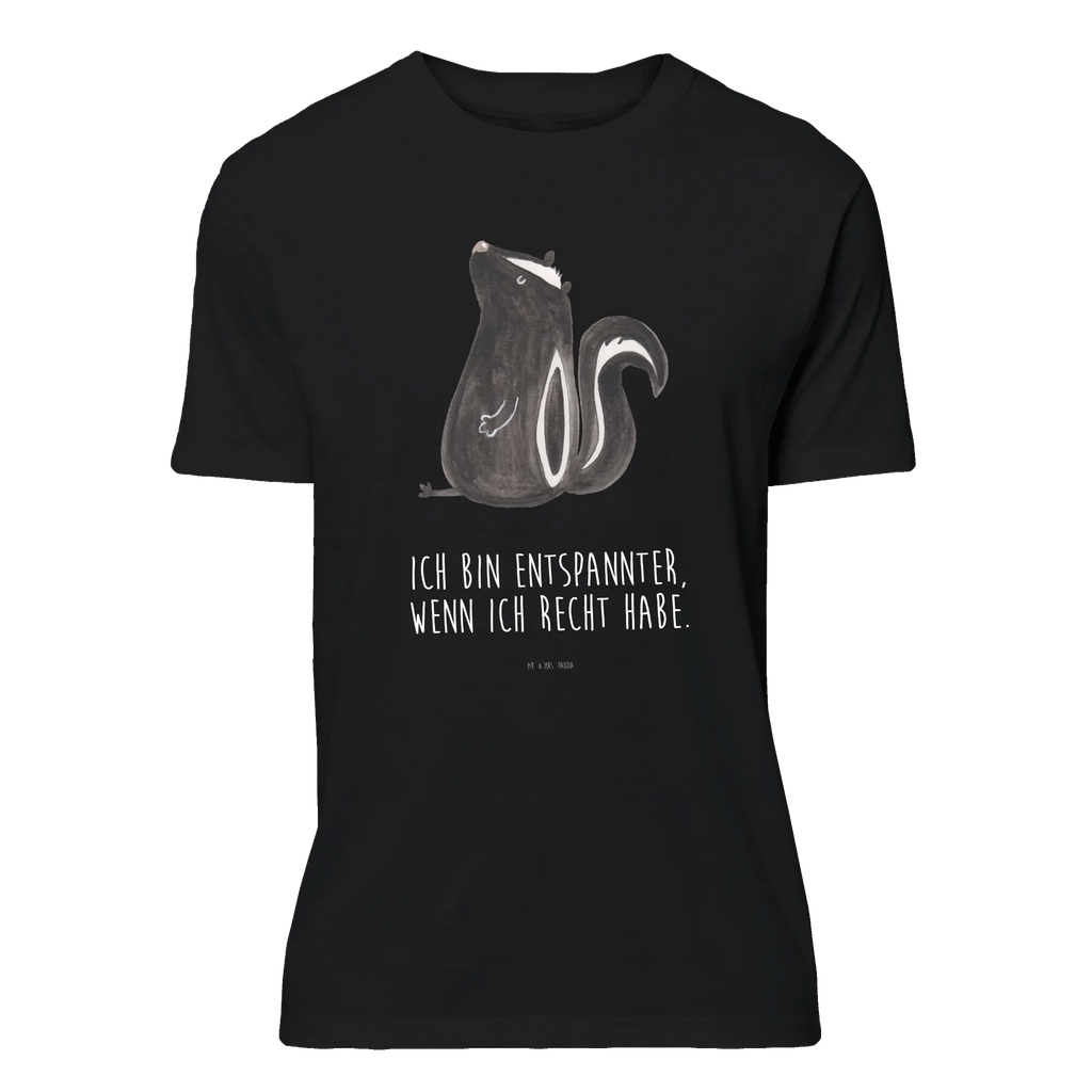 T-Shirt Standard Stinktier Sitzen Damen, Herrn, Nachthemd, Jubiläum, Shirt, Geburstag, Tshirt, Junggesellenabschied, T-Shirt mit Spruch, Schlafshirt, T-Shirt, Lustiges T-Shirt, Stinktier, Skunk, Spruch, Recht, Stinki, Stinker, Wildtier, Besserwisser, Büro, Raubtier