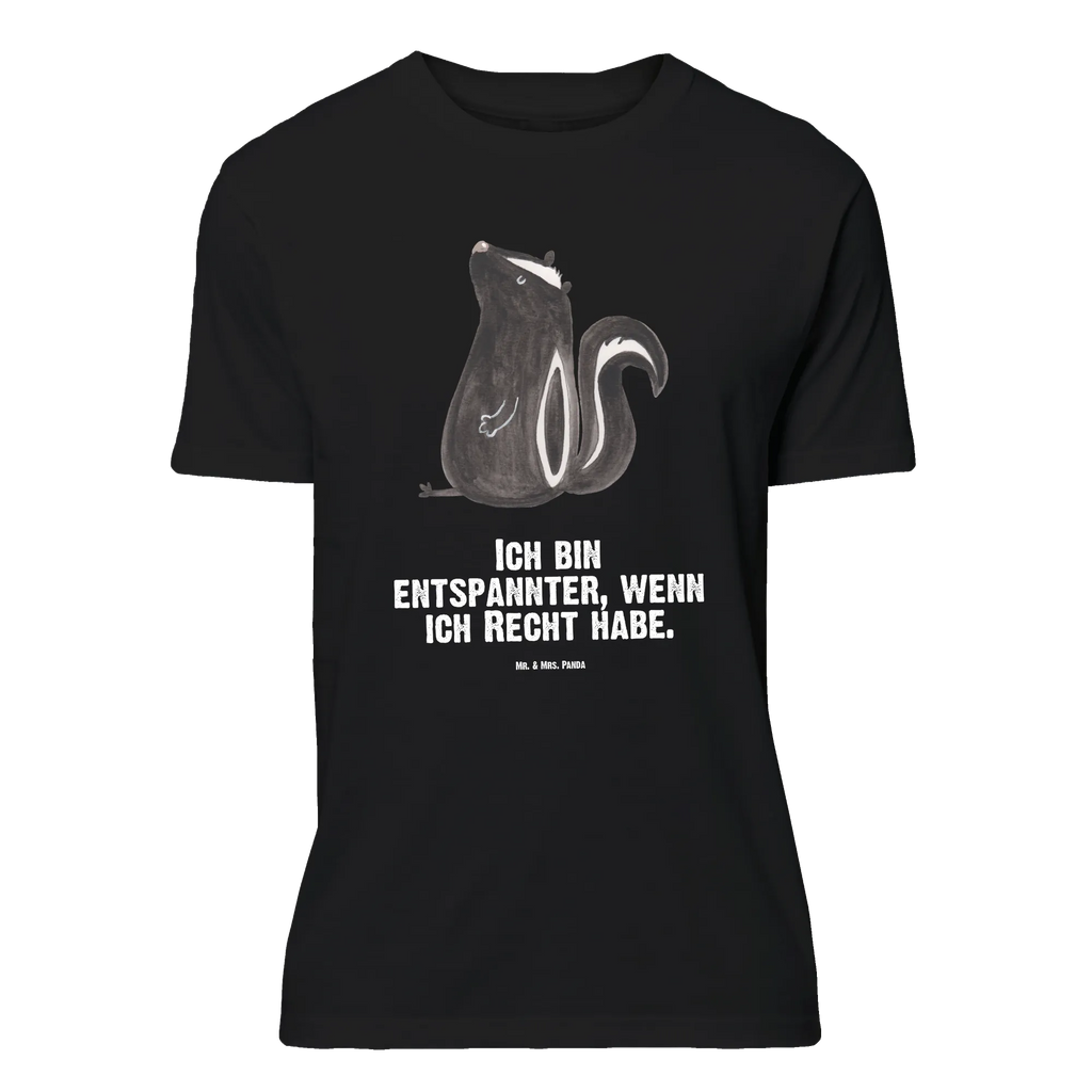 T-Shirt Standard Stinktier Sitzen Damen, Herrn, Nachthemd, Jubiläum, Shirt, Geburstag, Tshirt, Junggesellenabschied, T-Shirt mit Spruch, Schlafshirt, T-Shirt, Lustiges T-Shirt, Stinktier, Skunk, Spruch, Recht, Stinki, Stinker, Wildtier, Besserwisser, Büro, Raubtier