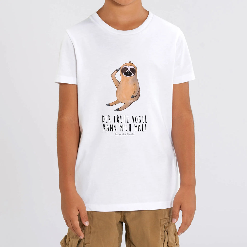 Organic Kinder T-Shirt Faultier Vogel zeigen Kinder T-Shirt, Kinder T-Shirt Jungen, Kinder T-Shirt Mädchen, Faultier Geschenk, Faultier, Faultier Deko, Morgenmuffel, Faultiere, Frühaufsteher, Der Frühe Vogel, Faultierwelt, faul, Vogel, Spinner, Lieblingstier, Früher Vogel