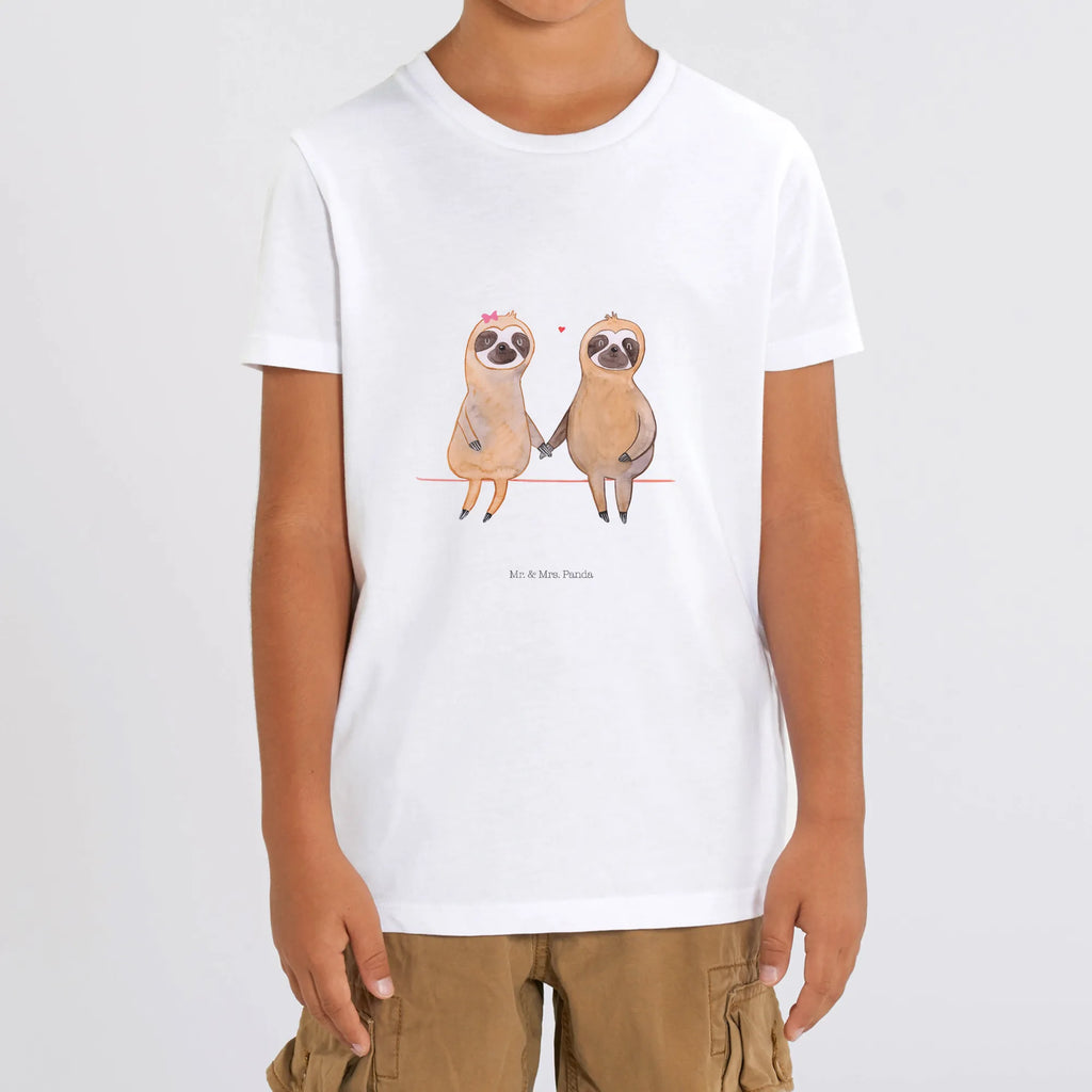 Organic Kids T-Shirt sloth pair Sloth, sloth, trend animal, love, lazy, relax, favourite animal, sloth love, in love, together, sloth couple, lovers, engaged