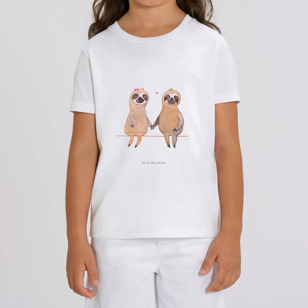 Organic Kids T-Shirt sloth pair Sloth, sloth, trend animal, love, lazy, relax, favourite animal, sloth love, in love, together, sloth couple, lovers, engaged