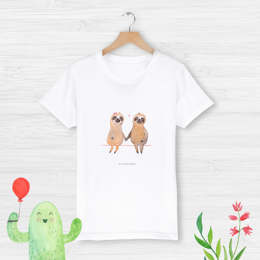 Organic Kids T-Shirt sloth pair Sloth, sloth, trend animal, love, lazy, relax, favourite animal, sloth love, in love, together, sloth couple, lovers, engaged