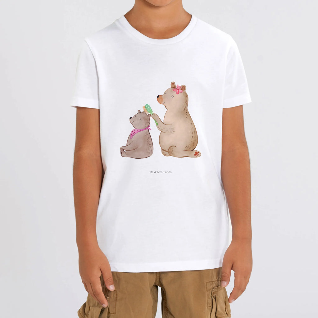Organic Kinder T-Shirt Bär mit Kind Kinder T-Shirt Mädchen, Kinder T-Shirt, Kinder T-Shirt Jungen, Familie, Vatertag, Muttertag, Bruder, Schwester, Mama, Papa, Oma, Opa, Mutti, Mutter, Geschenk