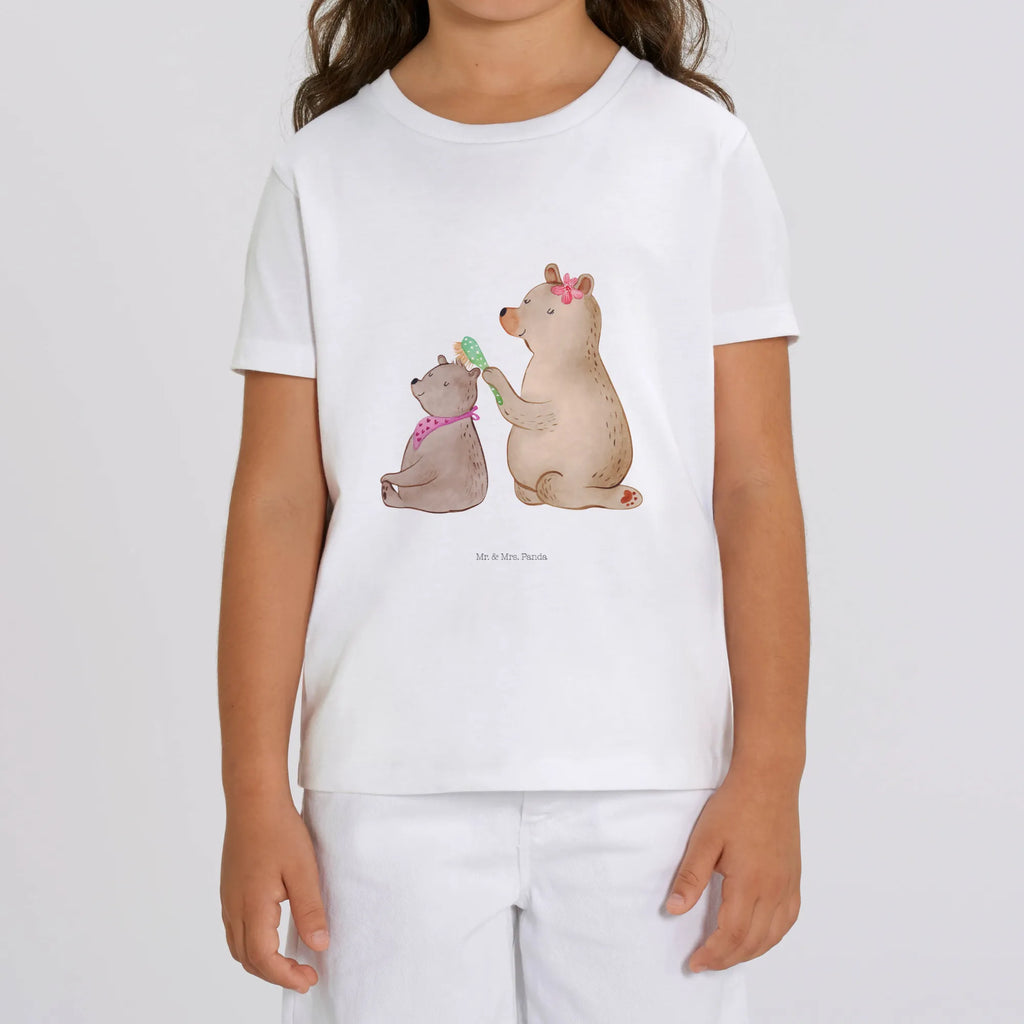 Organic Kinder T-Shirt Bär mit Kind Kinder T-Shirt Mädchen, Kinder T-Shirt, Kinder T-Shirt Jungen, Familie, Vatertag, Muttertag, Bruder, Schwester, Mama, Papa, Oma, Opa, Mutti, Mutter, Geschenk