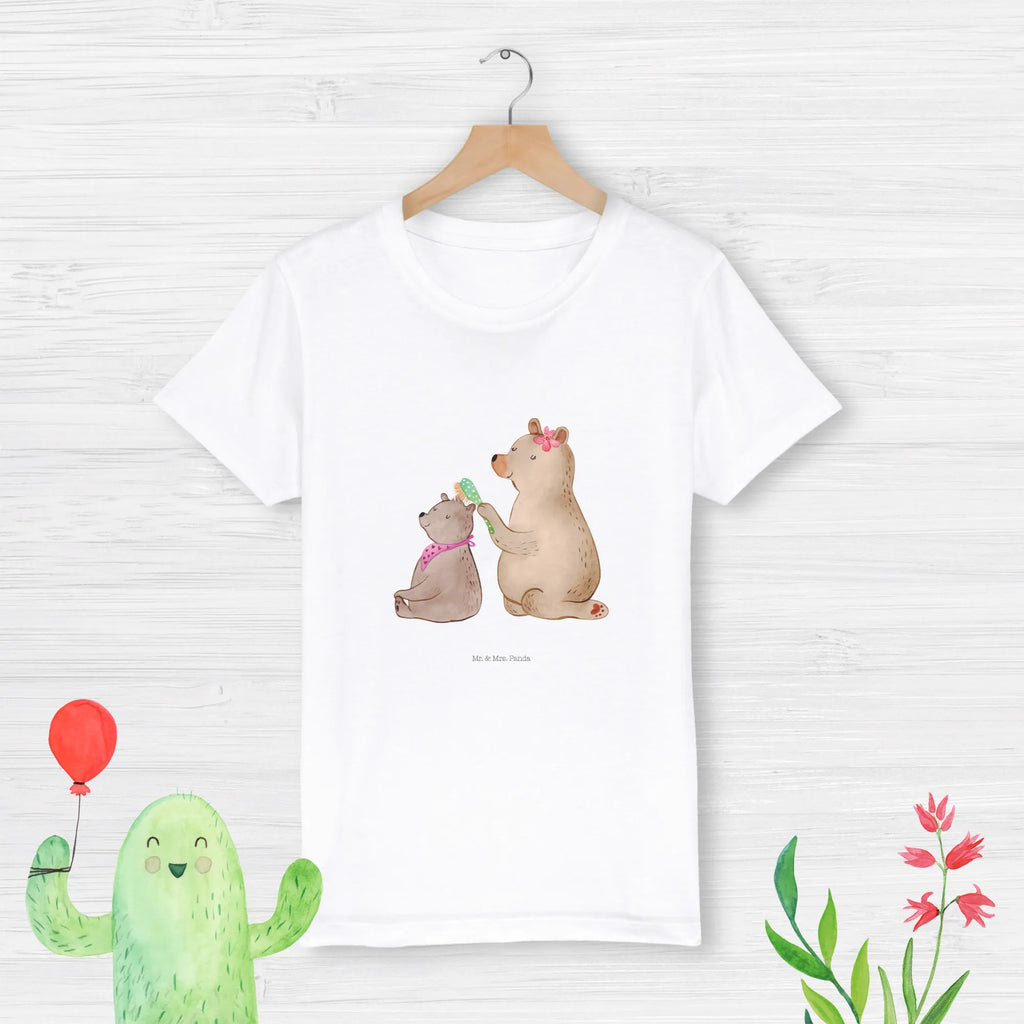 Organic Kinder T-Shirt Bär mit Kind Kinder T-Shirt Mädchen, Kinder T-Shirt, Kinder T-Shirt Jungen, Familie, Vatertag, Muttertag, Bruder, Schwester, Mama, Papa, Oma, Opa, Mutti, Mutter, Geschenk