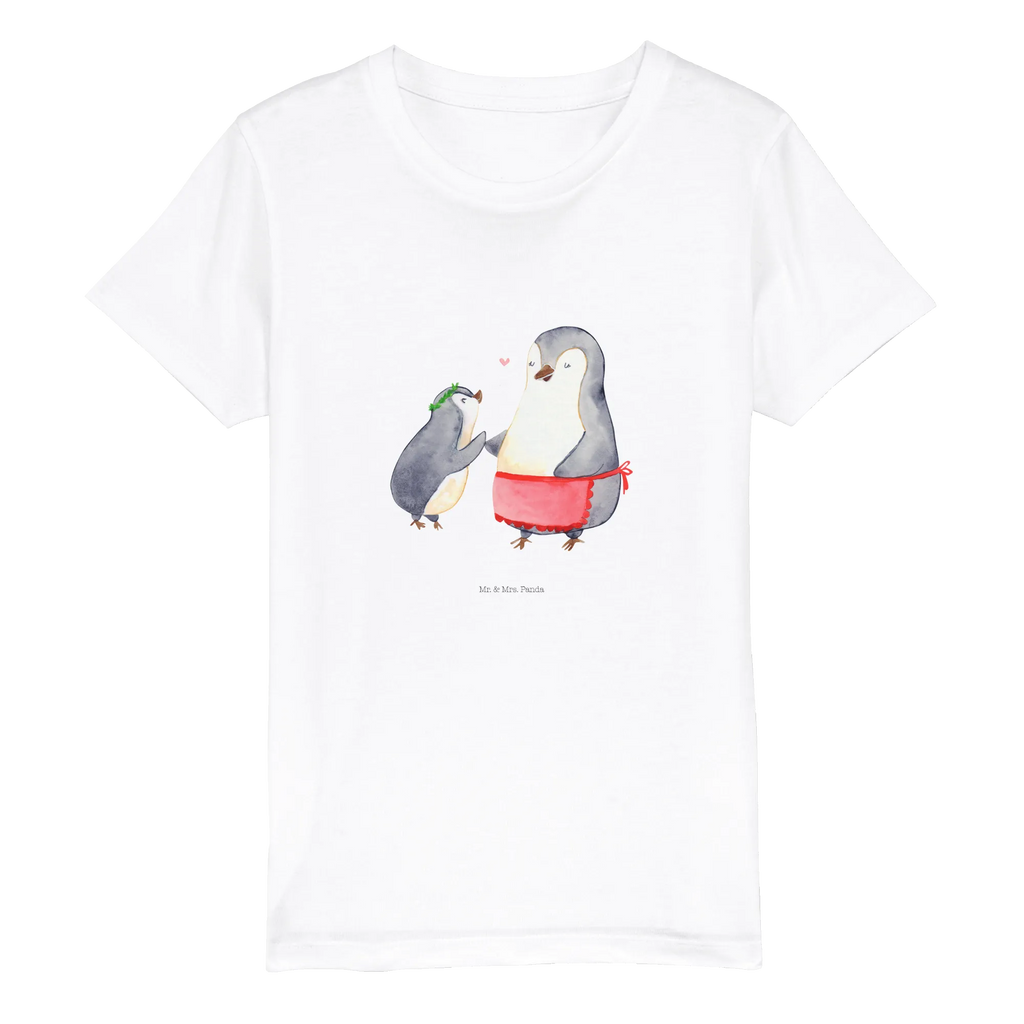 Organic Kinder T-Shirt Pinguin mit Kind Kinder T-Shirt Mädchen, Kinder T-Shirt Jungen, Kinder T-Shirt, Oma, Bruder, Muttertag, Vatertag, Papa, Familie, Mama, Opa, Schwester, Mutter, Geburststag, Mami, Geschenk, Mutti