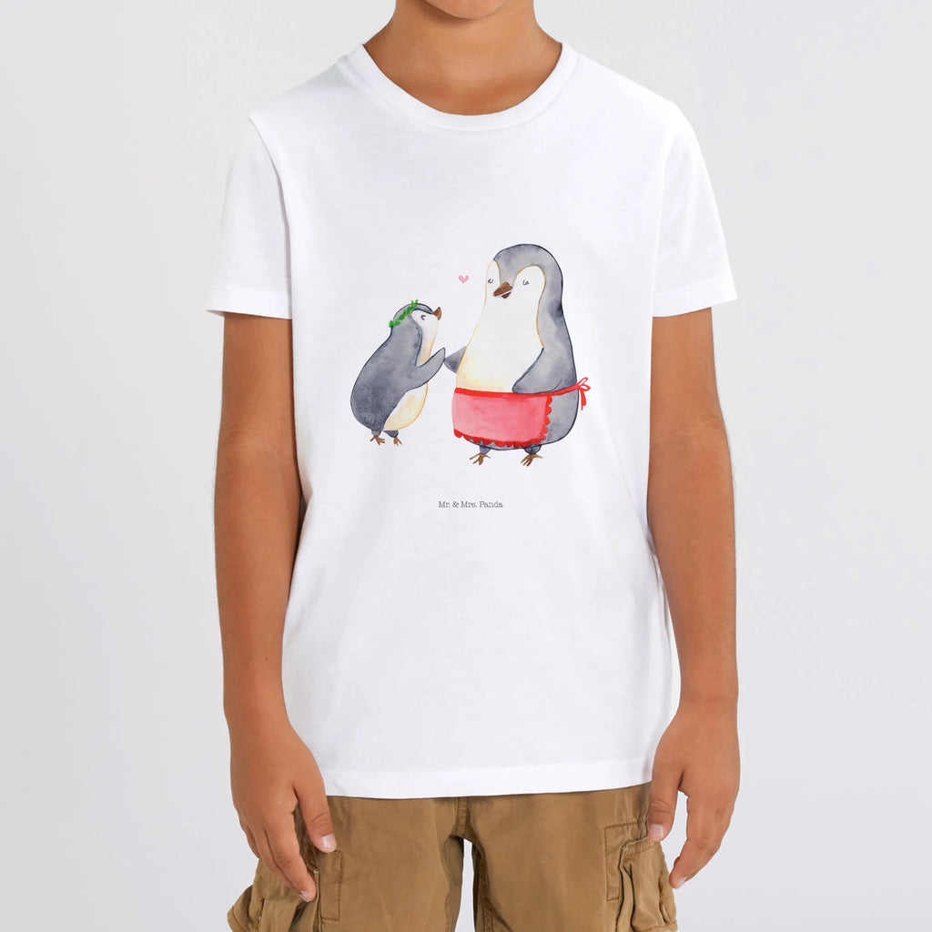 Organic Kinder T-Shirt Pinguin mit Kind Kinder T-Shirt Mädchen, Kinder T-Shirt Jungen, Kinder T-Shirt, Oma, Bruder, Muttertag, Vatertag, Papa, Familie, Mama, Opa, Schwester, Mutter, Geburststag, Mami, Geschenk, Mutti