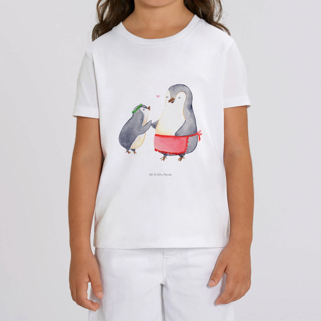 Organic Kinder T-Shirt Pinguin mit Kind Kinder T-Shirt Mädchen, Kinder T-Shirt Jungen, Kinder T-Shirt, Oma, Bruder, Muttertag, Vatertag, Papa, Familie, Mama, Opa, Schwester, Mutter, Geburststag, Mami, Geschenk, Mutti