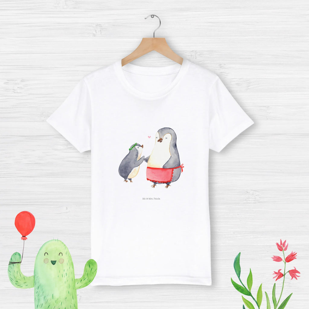 Organic Kinder T-Shirt Pinguin mit Kind Kinder T-Shirt Mädchen, Kinder T-Shirt Jungen, Kinder T-Shirt, Oma, Bruder, Muttertag, Vatertag, Papa, Familie, Mama, Opa, Schwester, Mutter, Geburststag, Mami, Geschenk, Mutti