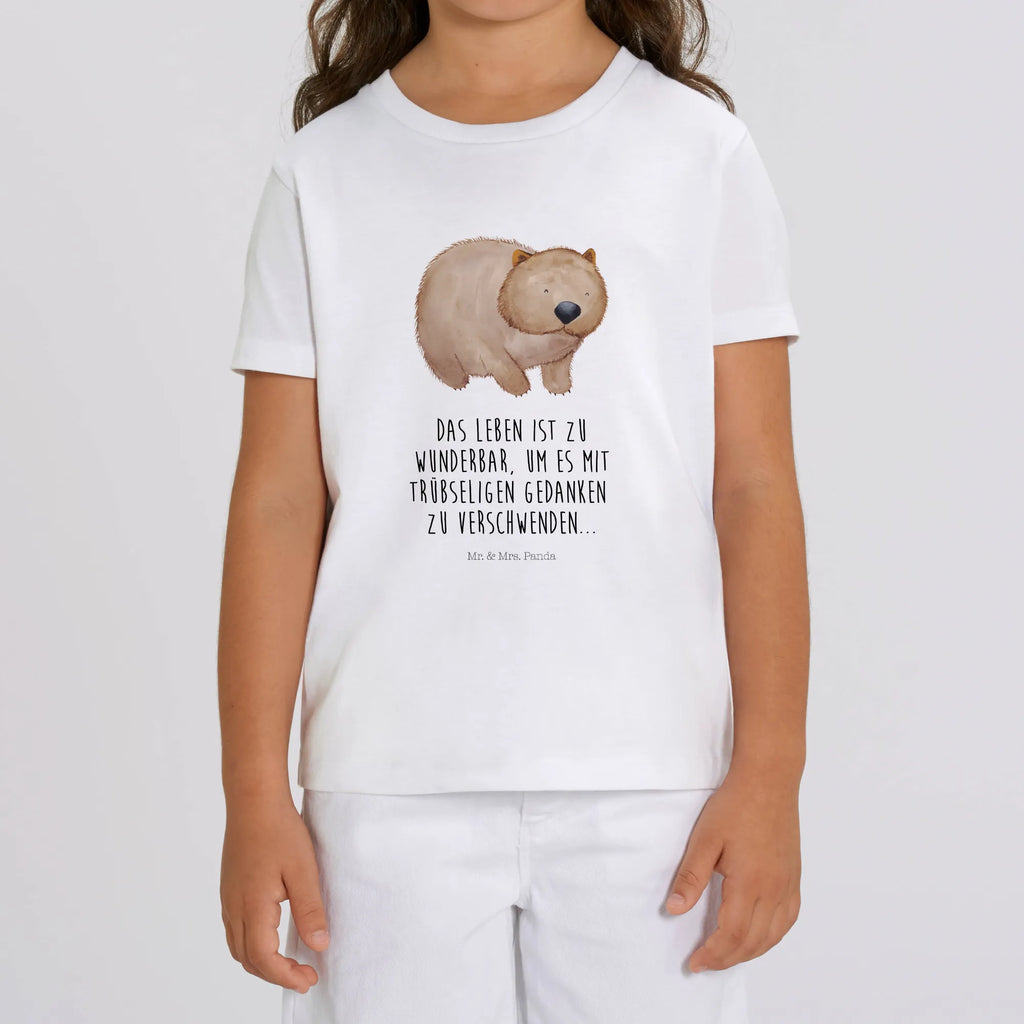 Organic Kids T-Shirt Wombat Kinder T-Shirt Mädchen, Kinder T-Shirt, Kinder T-Shirt Jungen, Gute Laune, Tiere, Tiermotive, Lustige Sprüche, Wombat, Spruch, Motivation, Das Leben Ist schön, Australien