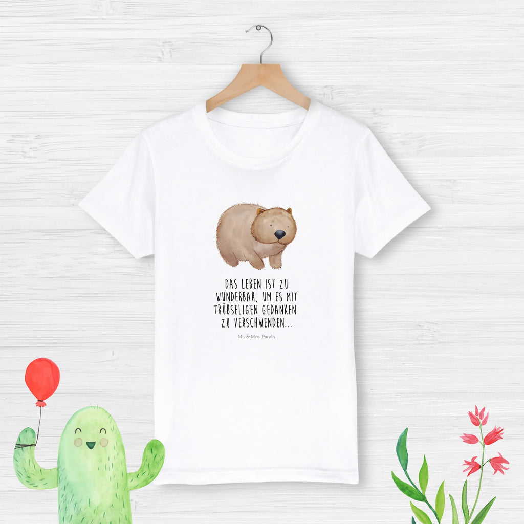 Organic Kids T-Shirt Wombat Kinder T-Shirt Mädchen, Kinder T-Shirt, Kinder T-Shirt Jungen, Gute Laune, Tiere, Tiermotive, Lustige Sprüche, Wombat, Spruch, Motivation, Das Leben Ist schön, Australien