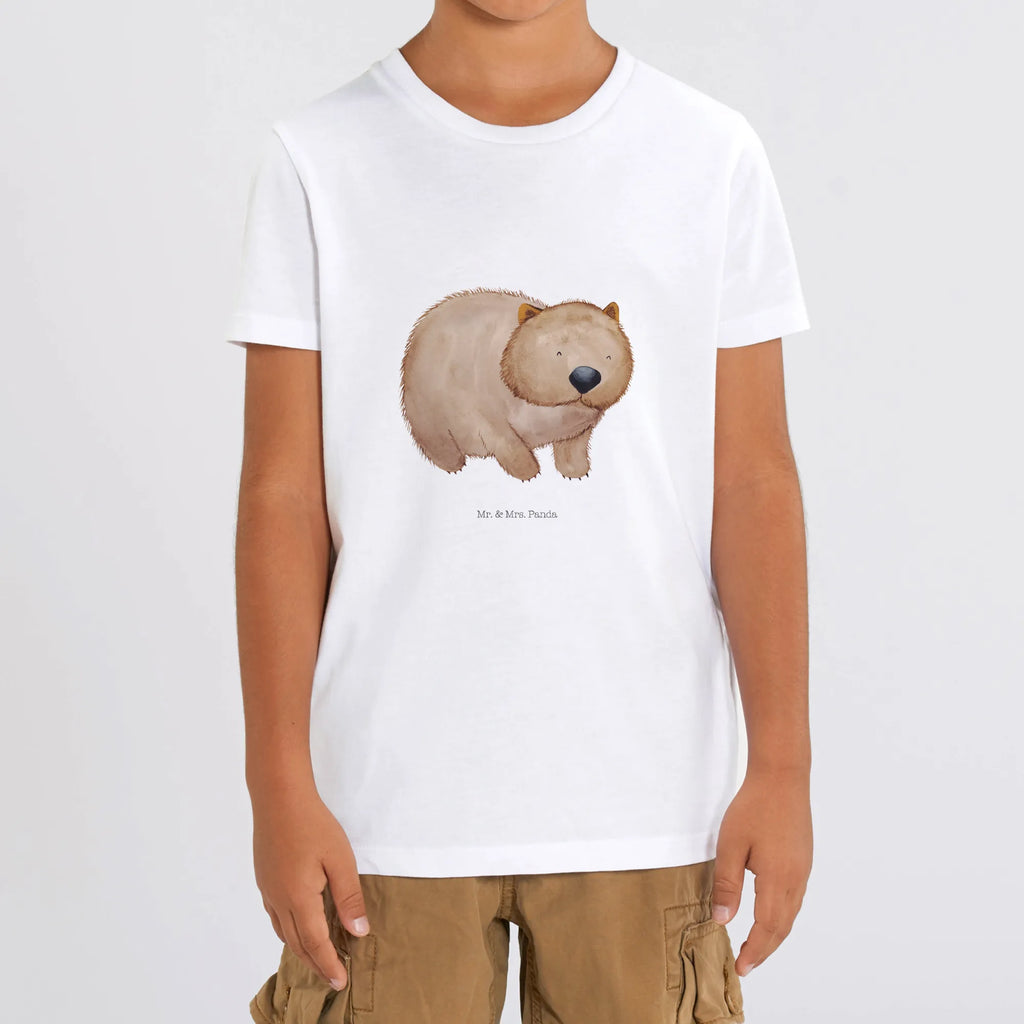 Organic Kids T-Shirt Wombat Kinder T-Shirt Mädchen, Kinder T-Shirt, Kinder T-Shirt Jungen, Gute Laune, Tiere, Tiermotive, Lustige Sprüche, Wombat, Spruch, Motivation, Das Leben Ist schön, Australien