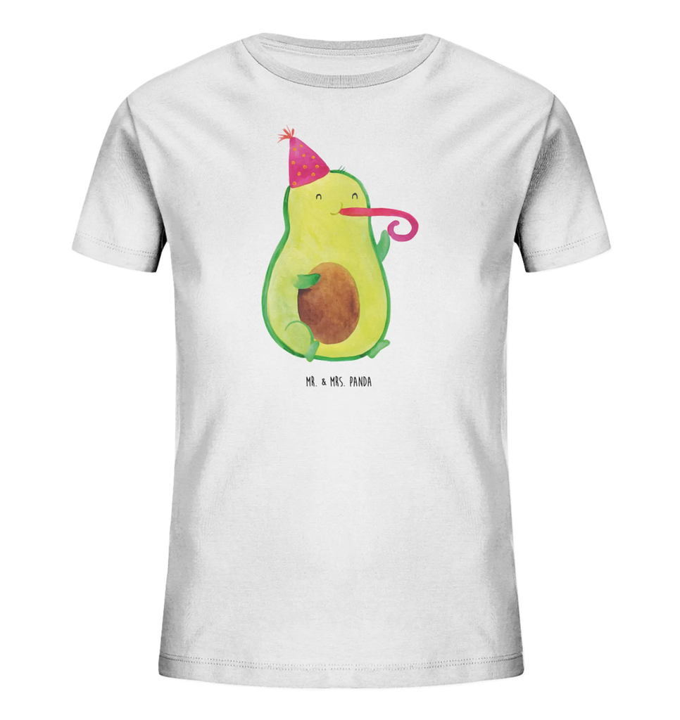 Organic Kids T-Shirt avocado Celebration Kinder T-Shirt Jungen, Kinder T-Shirt Mädchen, Kinder T-Shirt, Gesund, Avocado, Veggie, Vegan, Geburtstag, Tröte, Feierlichkeit, Feier, Gute Laune, Fete, Party