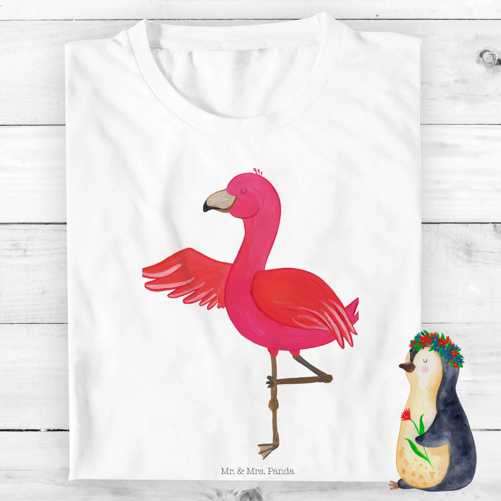 Organiczna koszulka dziecięca Flamingo joga Kinder T-Shirt Jungen, Kinder T-Shirt Mädchen, Kinder T-Shirt, Flamingo, Entspannung, Yoga, Tiefenentspannung, Namaste, Aufregen, Ärger, Achtsamkeit, Yoga-Übung, Vogel