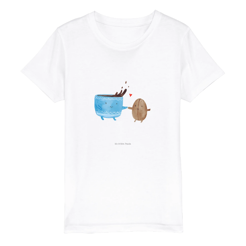 Organic Kinder T-Shirt Kaffee Bohne Kinder T-Shirt Mädchen, Kinder T-Shirt Jungen, Kinder T-Shirt, Gute Laune, Tiere, Tiermotive, Lustige Sprüche, Genuss, Zufriedenheit, Kaffee, Kaffeebohne, Glück