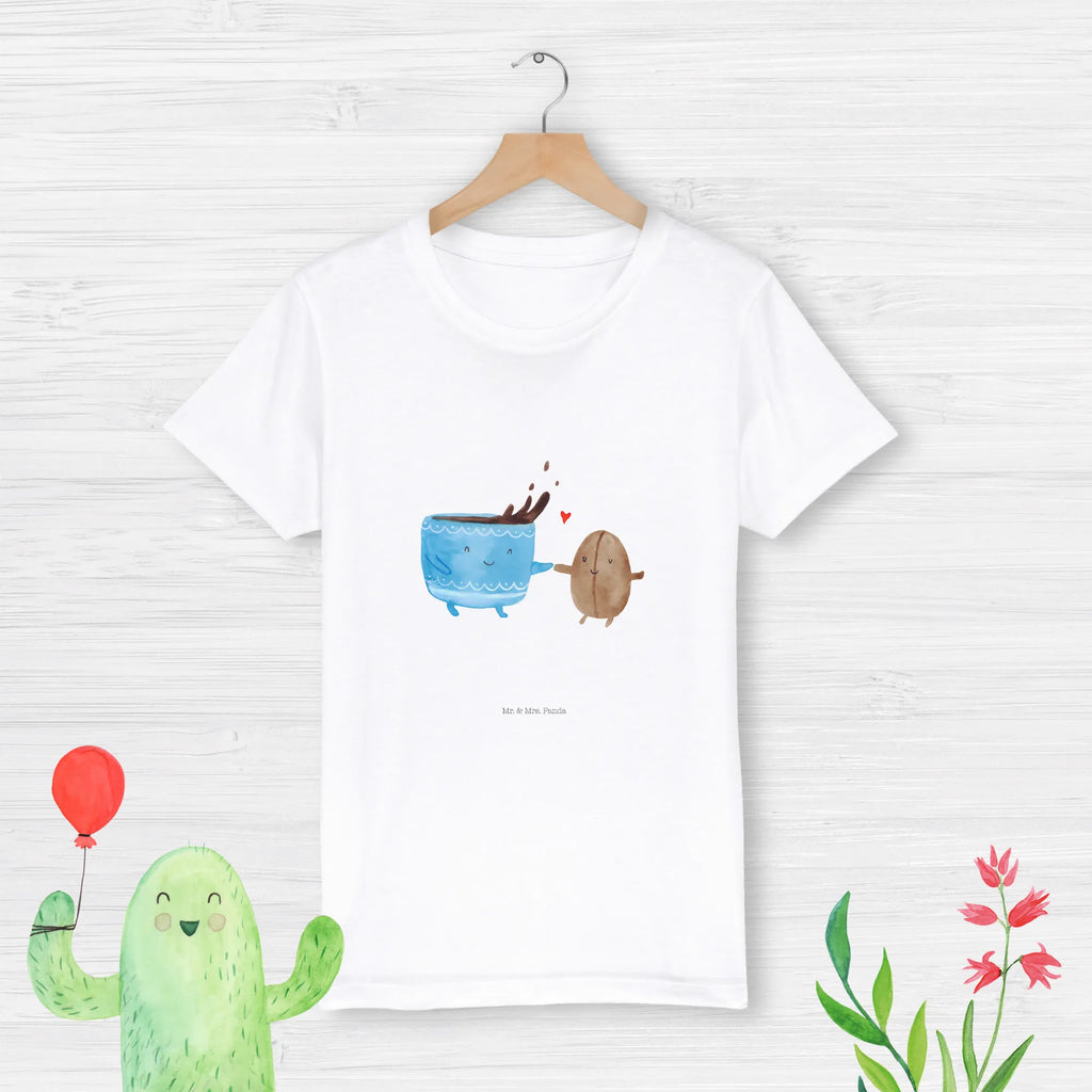 Organic Kinder T-Shirt Kaffee Bohne Kinder T-Shirt Mädchen, Kinder T-Shirt Jungen, Kinder T-Shirt, Gute Laune, Tiere, Tiermotive, Lustige Sprüche, Genuss, Zufriedenheit, Kaffee, Kaffeebohne, Glück