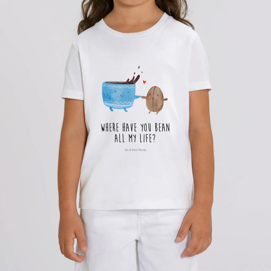 Organic Kinder T-Shirt Kaffee Bohne Kinder T-Shirt Mädchen, Kinder T-Shirt Jungen, Kinder T-Shirt, Gute Laune, Tiere, Tiermotive, Lustige Sprüche, Genuss, Zufriedenheit, Kaffee, Kaffeebohne, Glück