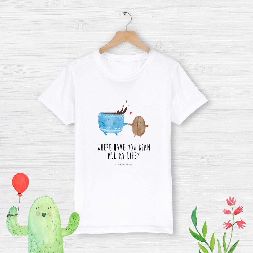 Organic Kinder T-Shirt Kaffee Bohne Kinder T-Shirt Mädchen, Kinder T-Shirt Jungen, Kinder T-Shirt, Gute Laune, Tiere, Tiermotive, Lustige Sprüche, Genuss, Zufriedenheit, Kaffee, Kaffeebohne, Glück