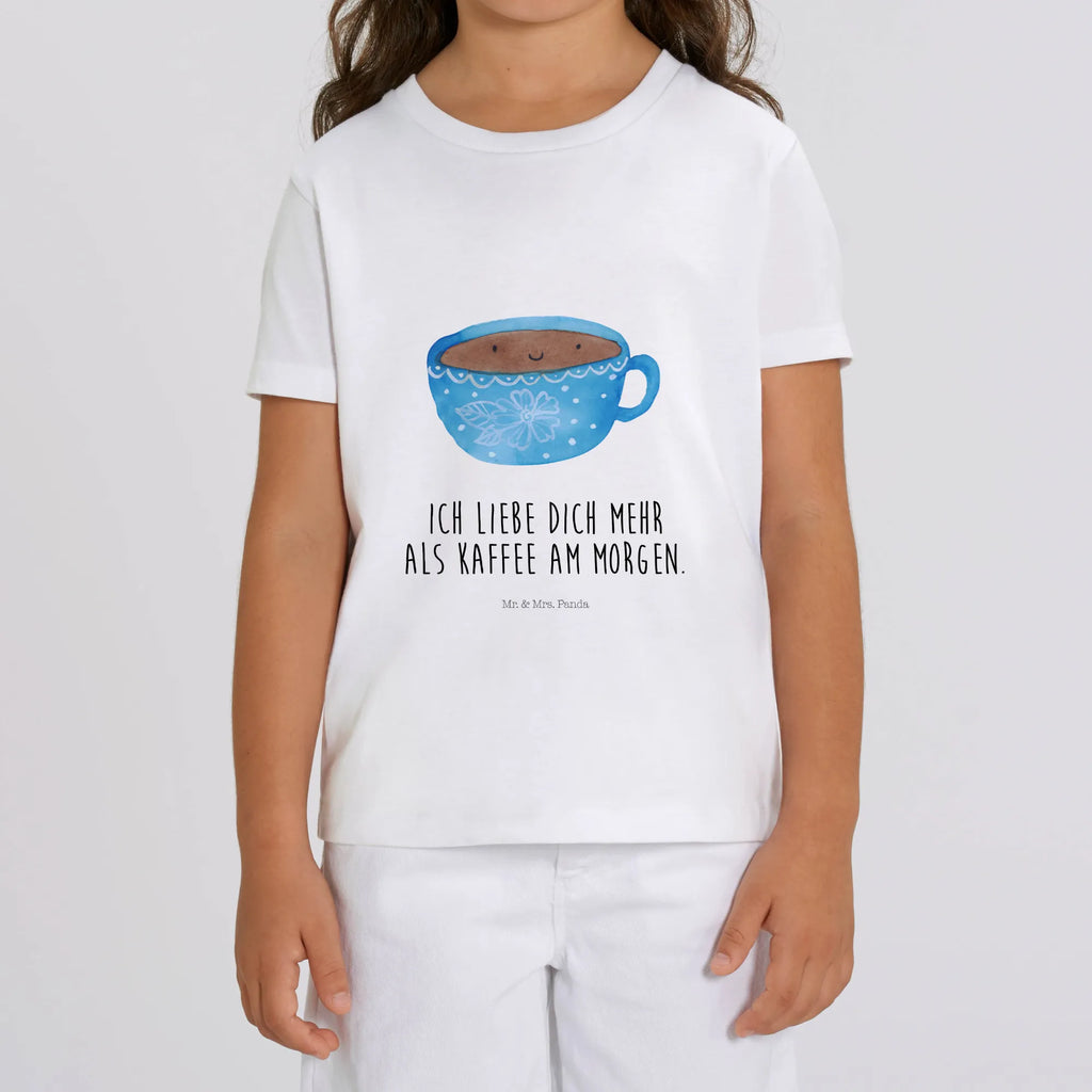 Organic Kinder T-Shirt Kaffee Tasse Kinder T-Shirt Jungen, Kinder T-Shirt Mädchen, Kinder T-Shirt, Gute Laune, Tiere, Tiermotive, Lustige Sprüche, Kaffee, Glücklich, Tasse, Genuss, Geschmack, Liebe