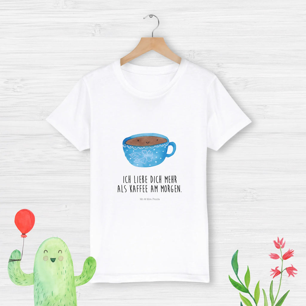 Organic Kinder T-Shirt Kaffee Tasse Kinder T-Shirt Jungen, Kinder T-Shirt Mädchen, Kinder T-Shirt, Gute Laune, Tiere, Tiermotive, Lustige Sprüche, Kaffee, Glücklich, Tasse, Genuss, Geschmack, Liebe