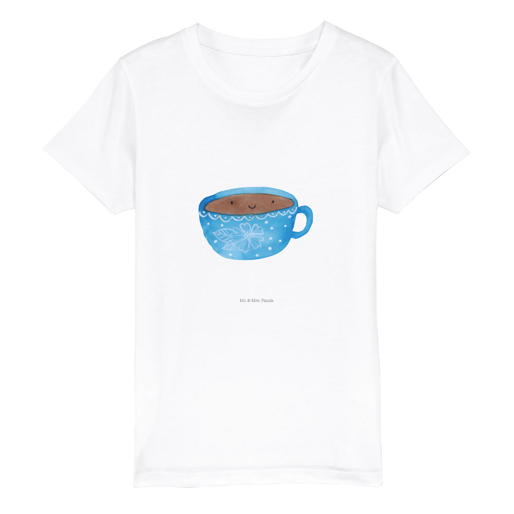 Organic Kinder T-Shirt Kaffee Tasse Kinder T-Shirt Jungen, Kinder T-Shirt Mädchen, Kinder T-Shirt, Gute Laune, Tiere, Tiermotive, Lustige Sprüche, Kaffee, Glücklich, Tasse, Genuss, Geschmack, Liebe