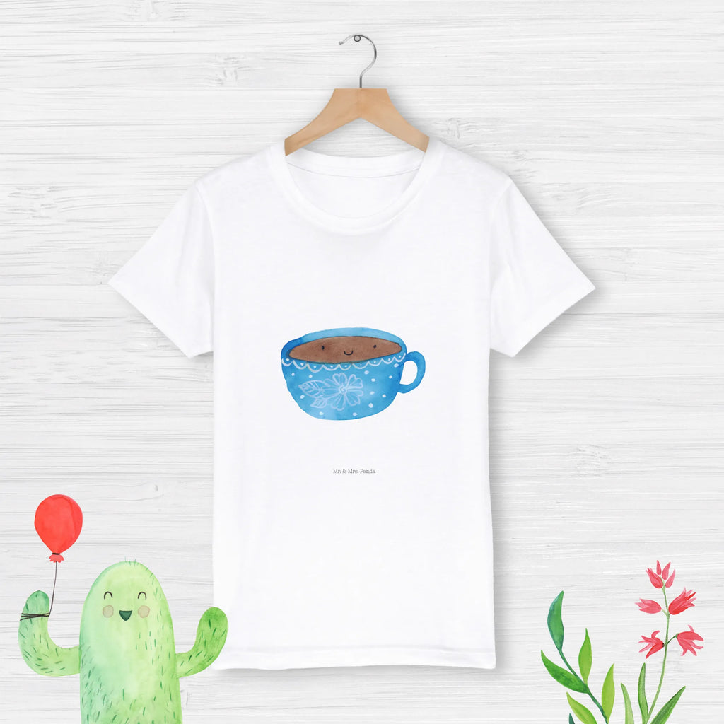 Organic Kinder T-Shirt Kaffee Tasse Kinder T-Shirt Jungen, Kinder T-Shirt Mädchen, Kinder T-Shirt, Gute Laune, Tiere, Tiermotive, Lustige Sprüche, Kaffee, Glücklich, Tasse, Genuss, Geschmack, Liebe