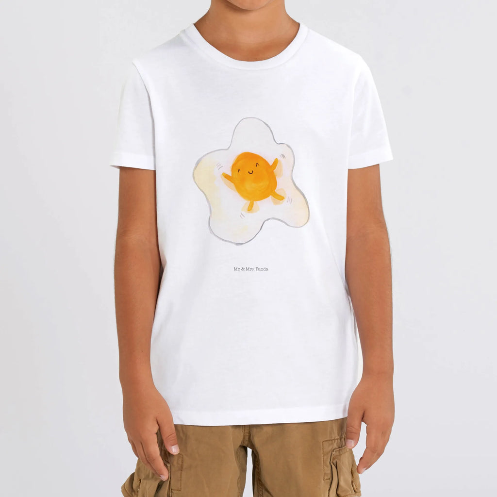 Organic Kinder T-Shirt Spiegelei Ei Kinder T-Shirt Mädchen, Kinder T-Shirt Jungen, Kinder T-Shirt, Gute Laune, Tiere, Tiermotive, Lustige Sprüche, Ei, Schön, Liebe, Glücklich, Spiegelei, Tag