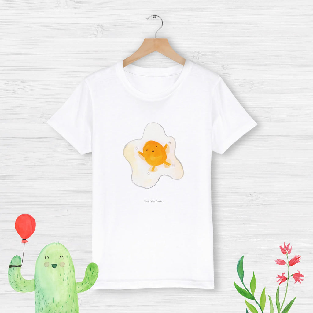 Organic Kinder T-Shirt Spiegelei Ei Kinder T-Shirt Mädchen, Kinder T-Shirt Jungen, Kinder T-Shirt, Gute Laune, Tiere, Tiermotive, Lustige Sprüche, Ei, Schön, Liebe, Glücklich, Spiegelei, Tag