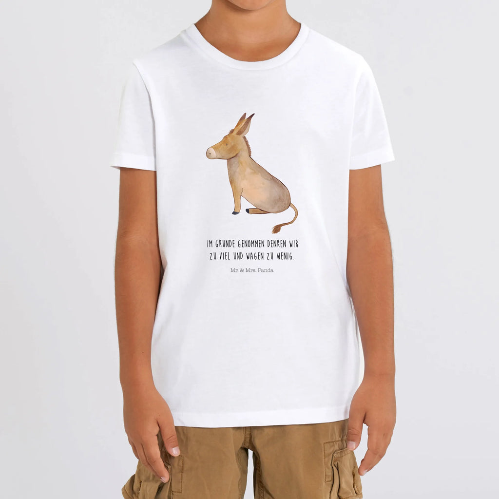 Organic Kids T-Shirt Donkey Kinder T-Shirt Mädchen, Kinder T-Shirt, Kinder T-Shirt Jungen, Gute Laune, Tiermotive, Tiere, Lustige Sprüche, Erfolg, Zuversicht, Lebensglück, Ziel, Weisheit, Lebensziel, Esel, Lebensmut, Mut, Tapferkeit, Positive Gedanken