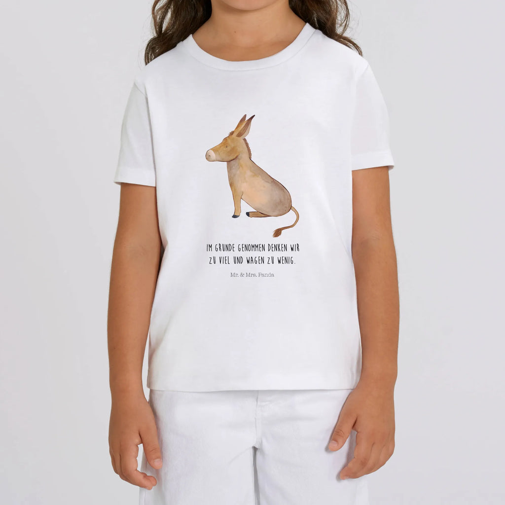 Organic Kids T-Shirt Donkey Kinder T-Shirt Mädchen, Kinder T-Shirt, Kinder T-Shirt Jungen, Gute Laune, Tiermotive, Tiere, Lustige Sprüche, Erfolg, Zuversicht, Lebensglück, Ziel, Weisheit, Lebensziel, Esel, Lebensmut, Mut, Tapferkeit, Positive Gedanken