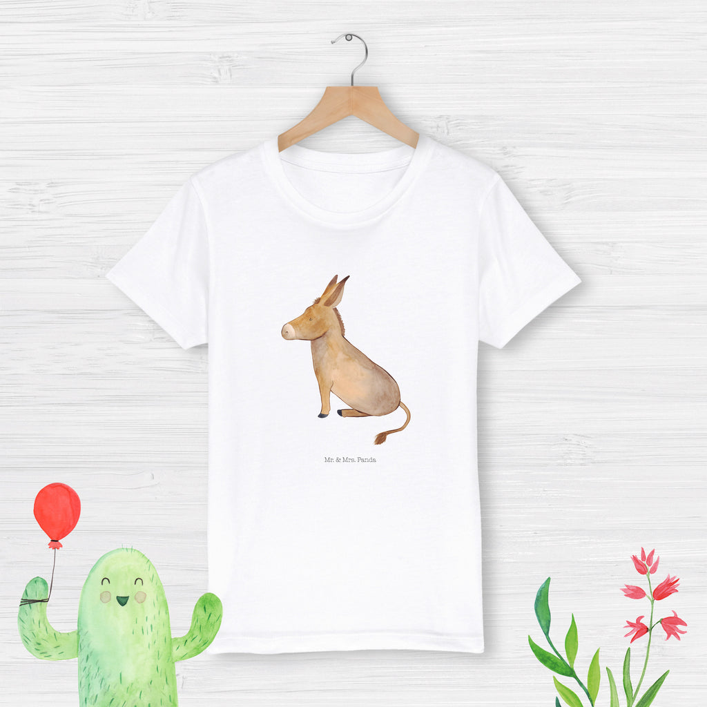 Organic Kids T-Shirt Donkey Kinder T-Shirt Mädchen, Kinder T-Shirt, Kinder T-Shirt Jungen, Gute Laune, Tiermotive, Tiere, Lustige Sprüche, Erfolg, Zuversicht, Lebensglück, Ziel, Weisheit, Lebensziel, Esel, Lebensmut, Mut, Tapferkeit, Positive Gedanken