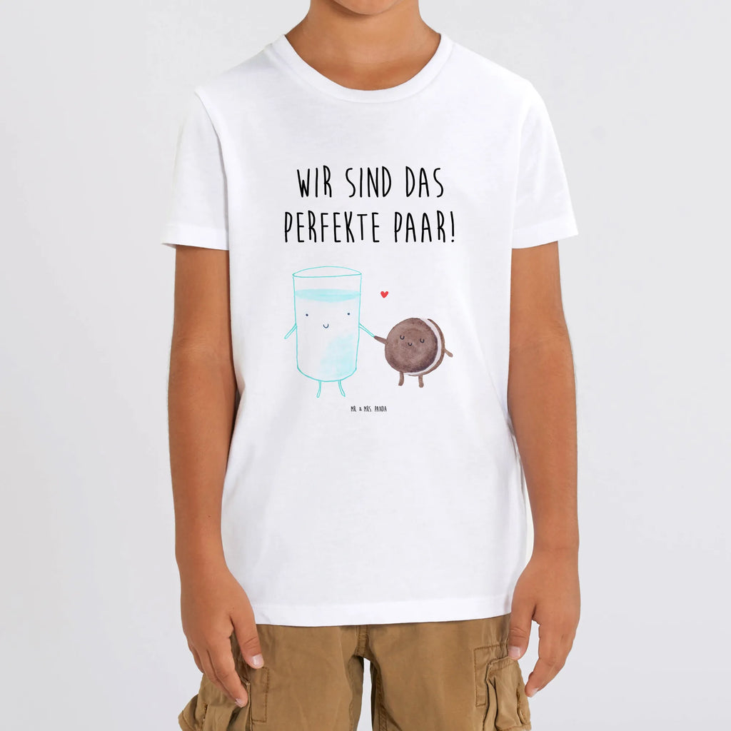 Organic Kinder T-Shirt Milch Keks Kinder T-Shirt, Kinder T-Shirt Jungen, Kinder T-Shirt Mädchen, Gute Laune, Tiere, Tiermotive, lustige Sprüche, Kaffee, Milch, Einladung Frühstück, Keks, perfektes Paar, romantisch, Milk, Cookie, Motiv süß, Kekse