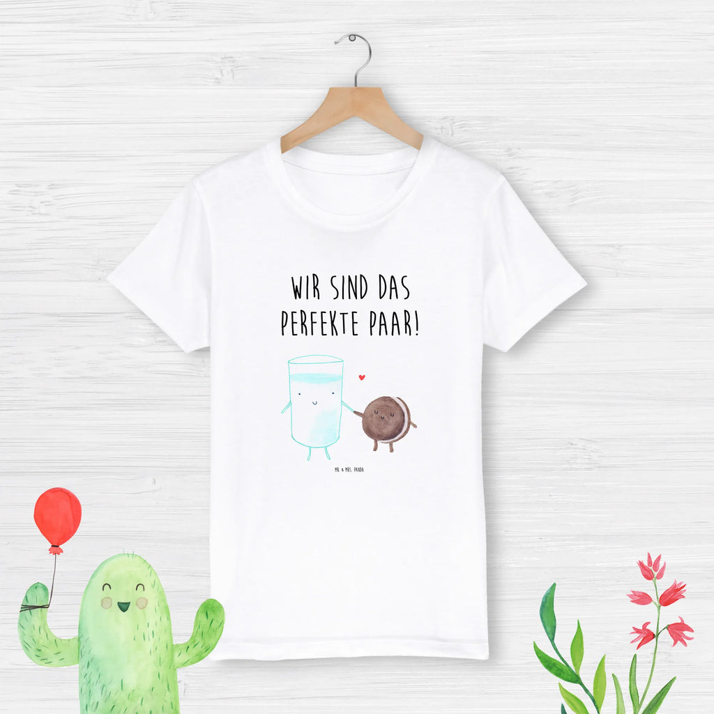 Organic Kinder T-Shirt Milch Keks Kinder T-Shirt, Kinder T-Shirt Jungen, Kinder T-Shirt Mädchen, Gute Laune, Tiere, Tiermotive, lustige Sprüche, Kaffee, Milch, Einladung Frühstück, Keks, perfektes Paar, romantisch, Milk, Cookie, Motiv süß, Kekse