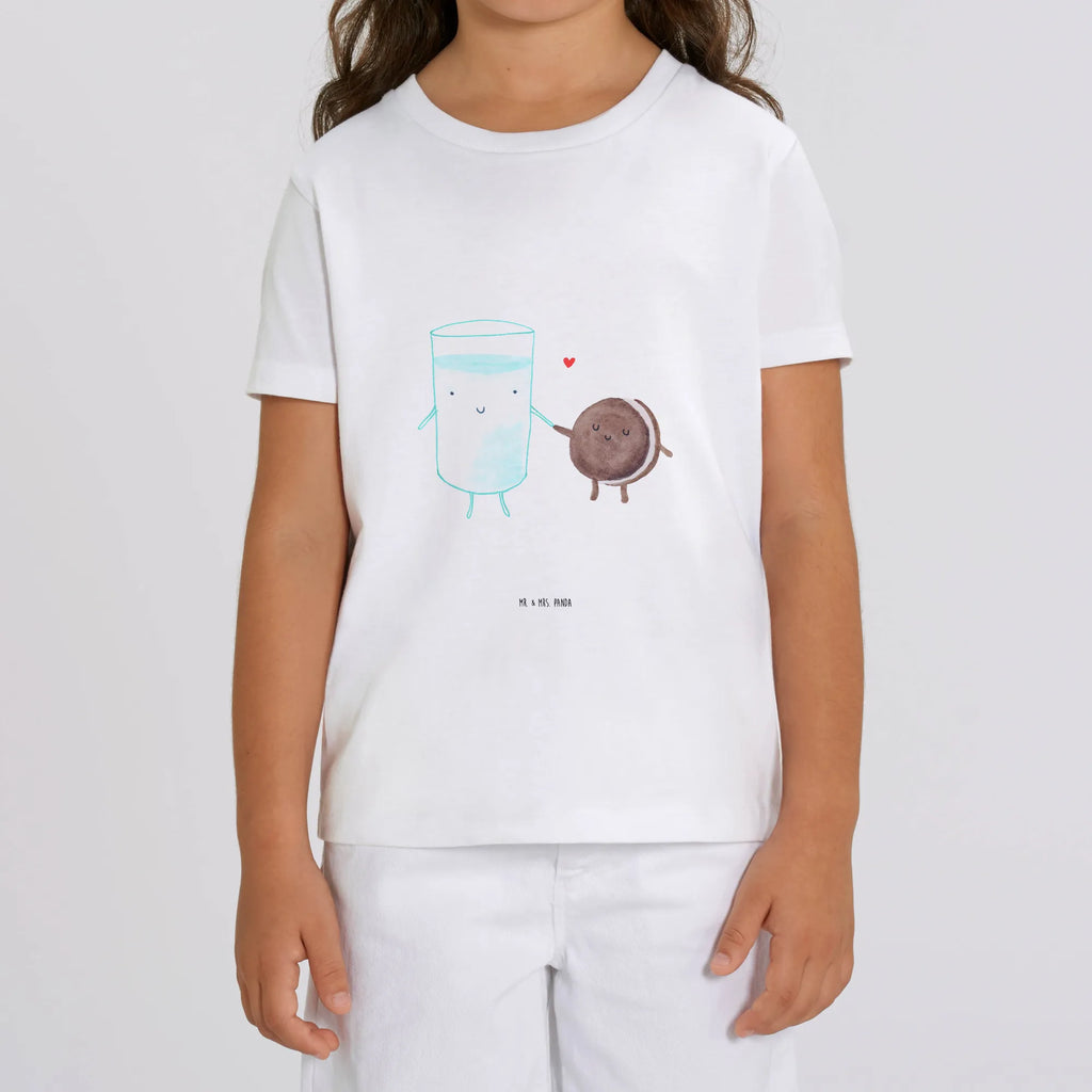 Organic Kinder T-Shirt Milch Keks Kinder T-Shirt, Kinder T-Shirt Jungen, Kinder T-Shirt Mädchen, Gute Laune, Tiere, Tiermotive, lustige Sprüche, Kaffee, Milch, Einladung Frühstück, Keks, perfektes Paar, romantisch, Milk, Cookie, Motiv süß, Kekse