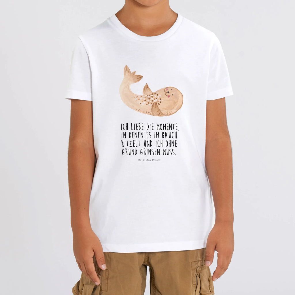Organic Kids T-Shirt seal Lay Kinder T-Shirt, Kinder T-Shirt Mädchen, Kinder T-Shirt Jungen, Gute Laune, Tiere, Tiermotive, Lustige Sprüche, Strand, Robbe, Seehund, Freude, Robben, Lachen, Meerestier, Ostsee, Nordsee