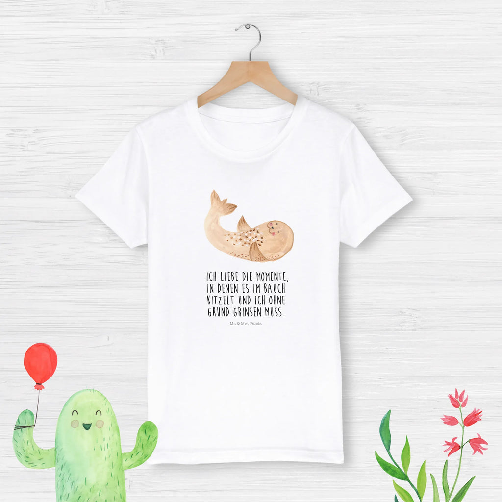 Organic Kids T-Shirt seal Lay Kinder T-Shirt, Kinder T-Shirt Mädchen, Kinder T-Shirt Jungen, Gute Laune, Tiere, Tiermotive, Lustige Sprüche, Strand, Robbe, Seehund, Freude, Robben, Lachen, Meerestier, Ostsee, Nordsee