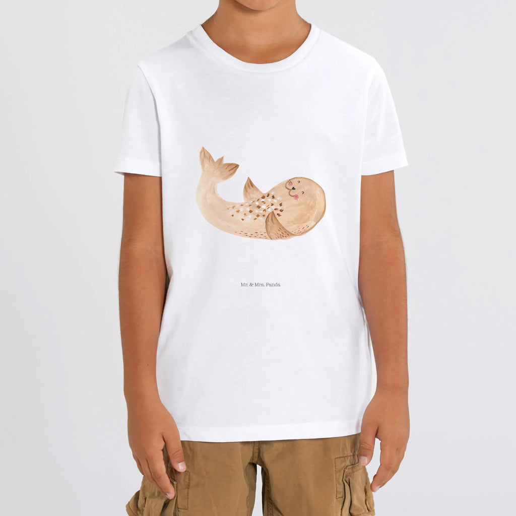 Organic Kids T-Shirt seal Lay Kinder T-Shirt, Kinder T-Shirt Mädchen, Kinder T-Shirt Jungen, Gute Laune, Tiere, Tiermotive, Lustige Sprüche, Strand, Robbe, Seehund, Freude, Robben, Lachen, Meerestier, Ostsee, Nordsee