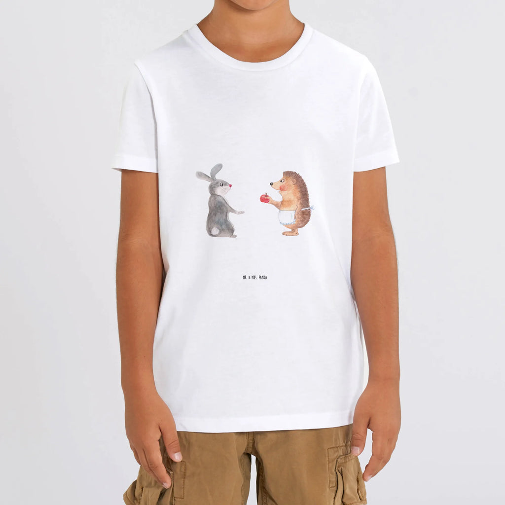 Organic Kinder T-Shirt Hase Igel Kinder T-Shirt Mädchen, Kinder T-Shirt, Kinder T-Shirt Jungen, Gute Laune, Tiere, Tiermotive, lustige Sprüche, Liebeskummer Geschenk, Liebe Spruch, Trösten, Trennungsschmerz, Herzschmerz, Igel, Hase, Spruch romantisch, Igel und Hase