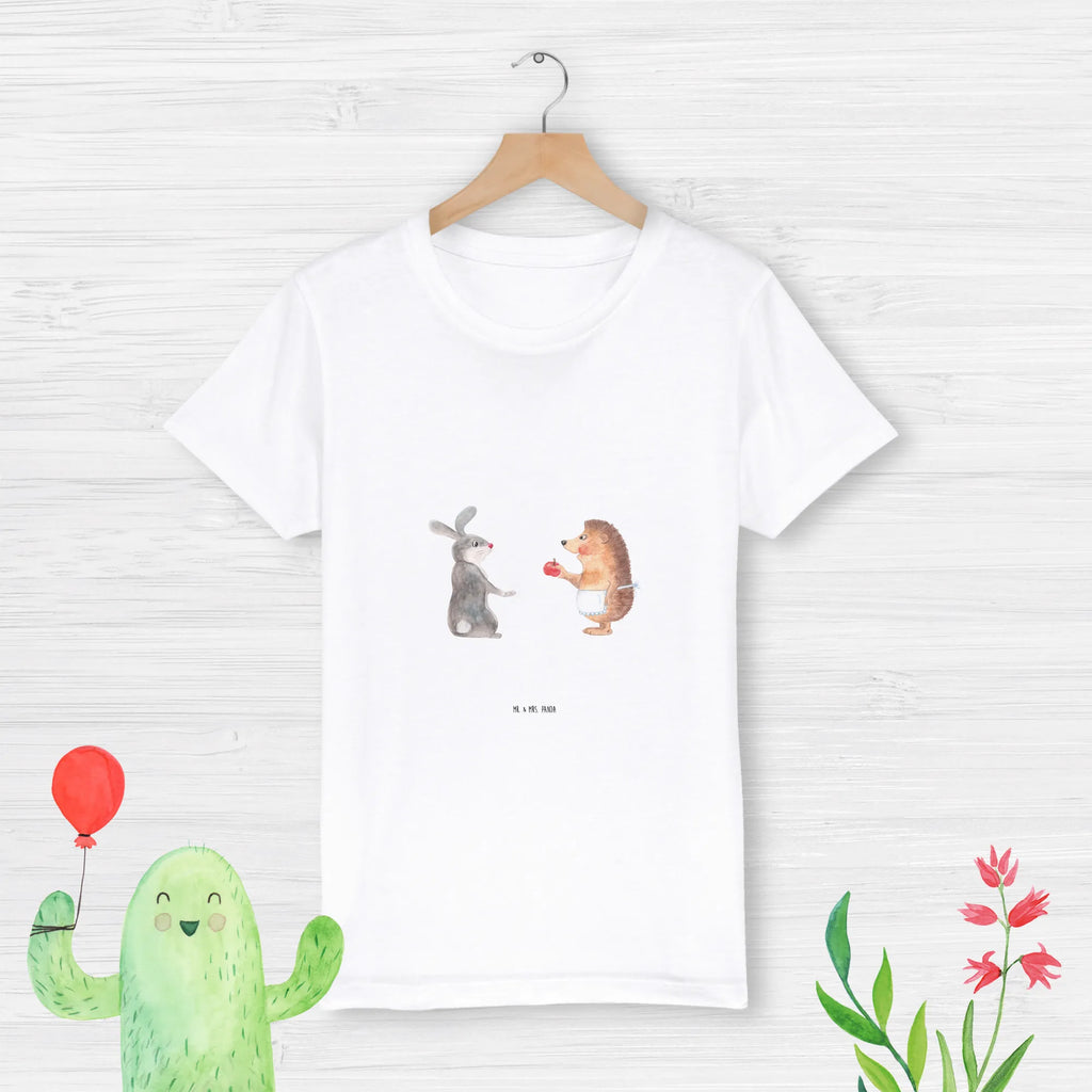 Organic Kinder T-Shirt Hase Igel Kinder T-Shirt Mädchen, Kinder T-Shirt, Kinder T-Shirt Jungen, Gute Laune, Tiere, Tiermotive, lustige Sprüche, Liebeskummer Geschenk, Liebe Spruch, Trösten, Trennungsschmerz, Herzschmerz, Igel, Hase, Spruch romantisch, Igel und Hase