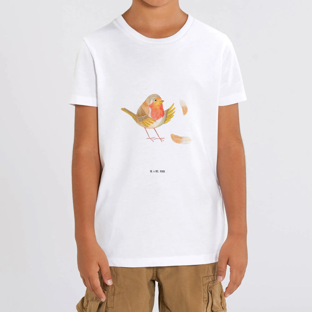 Organic Kinder T-Shirt Rotkehlchen Federn Kinder T-Shirt Mädchen, Kinder T-Shirt Jungen, Kinder T-Shirt, Gute Laune, Tiere, Tiermotive, Lustige Sprüche, Motivationsbilder, Spruch Mut, fliegen, What If I Fall, Rotkehlchen, Spruch Motivation, Motivation Sprüche, Vogel