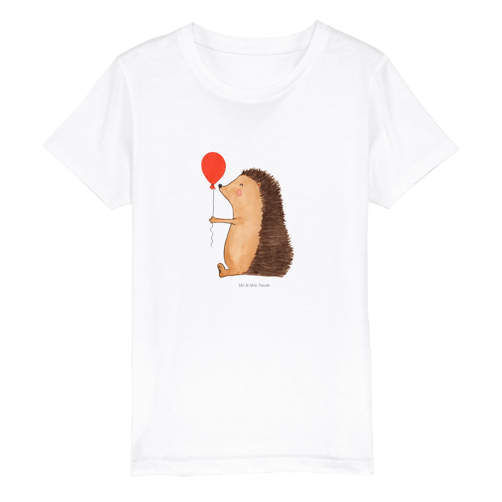 Organic Kinder T-Shirt Igel Luftballon Kinder T-Shirt Mädchen, Kinder T-Shirt Jungen, Kinder T-Shirt, Gute Laune, Tiere, Tiermotive, Lustige Sprüche, Glückwunsch, Geburtstagskind, Happy Birthday, Herzlichen Glückwunsch, Igel, Ballon, Geburtstag