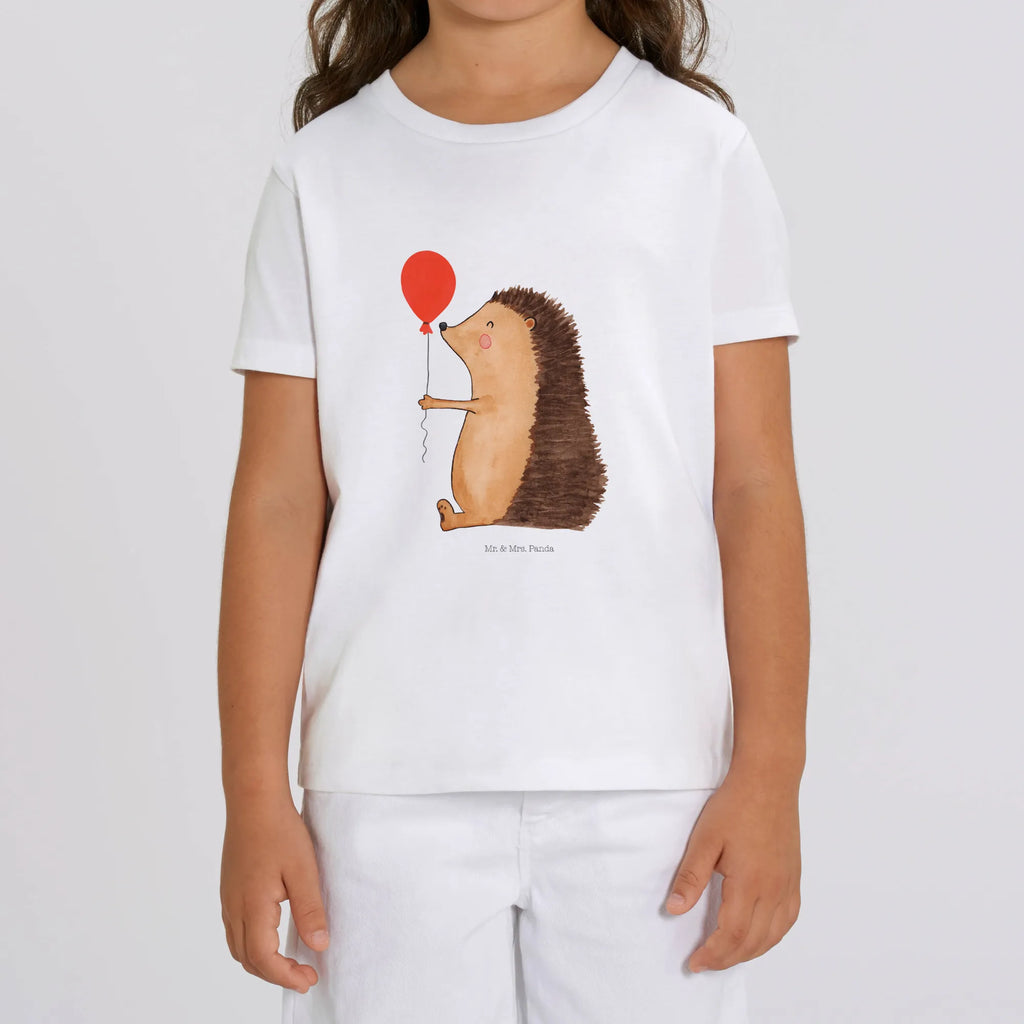 Organic Kinder T-Shirt Igel Luftballon Kinder T-Shirt Mädchen, Kinder T-Shirt Jungen, Kinder T-Shirt, Gute Laune, Tiere, Tiermotive, Lustige Sprüche, Glückwunsch, Geburtstagskind, Happy Birthday, Herzlichen Glückwunsch, Igel, Ballon, Geburtstag